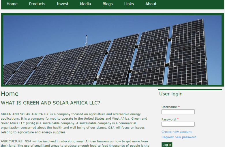 Green & Solar Africa Website