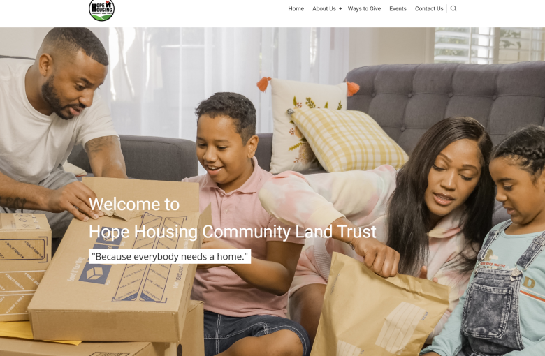 Hope Housing website